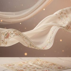 Embroidered Lawn Scarf